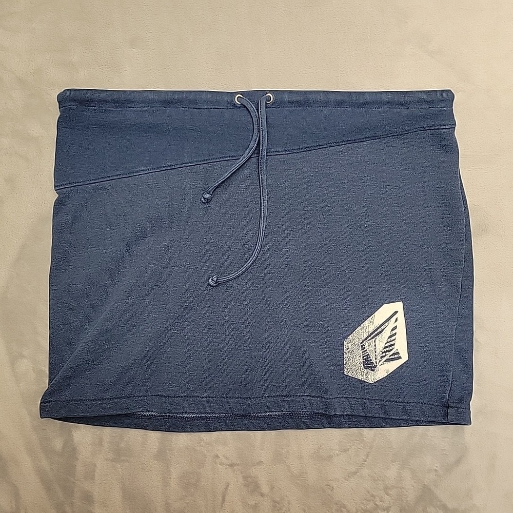 VTG Volcom The Saloon Skirt Womens Medium Blue Mini Y2K Skate Surf Aesthetic‎